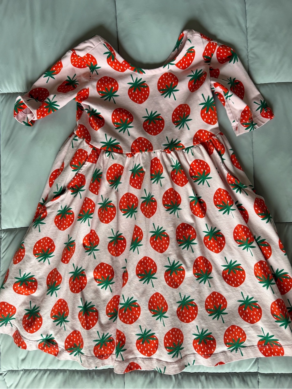 Hanna Andersson Pink Strawberry Print Dress